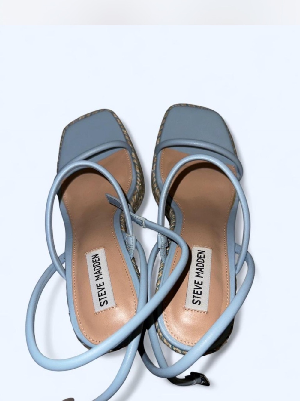 Steve Madden Pastel Blue Strappy Espadrille Sandals - Picture 7 of 7